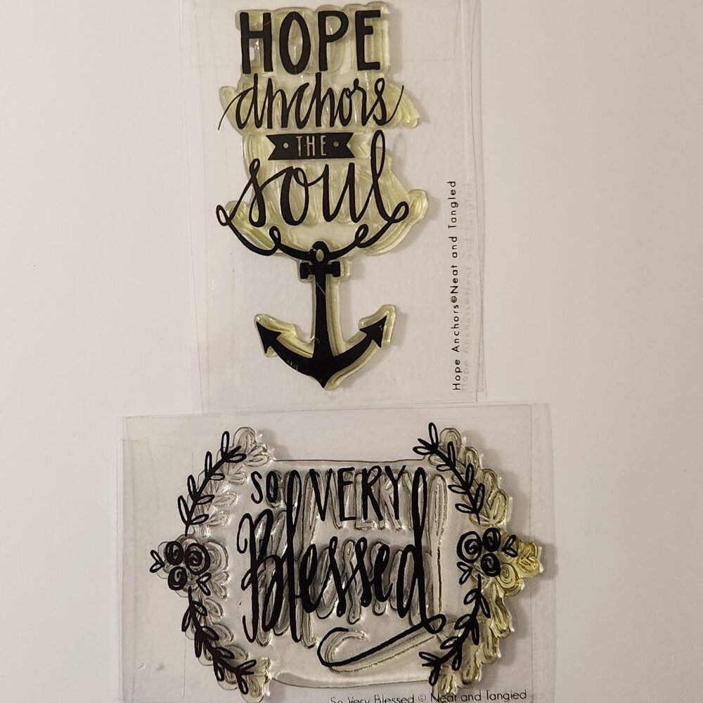 #40 Encouraging Faith Hope Anchor Blessed Card Making Scrapbooking